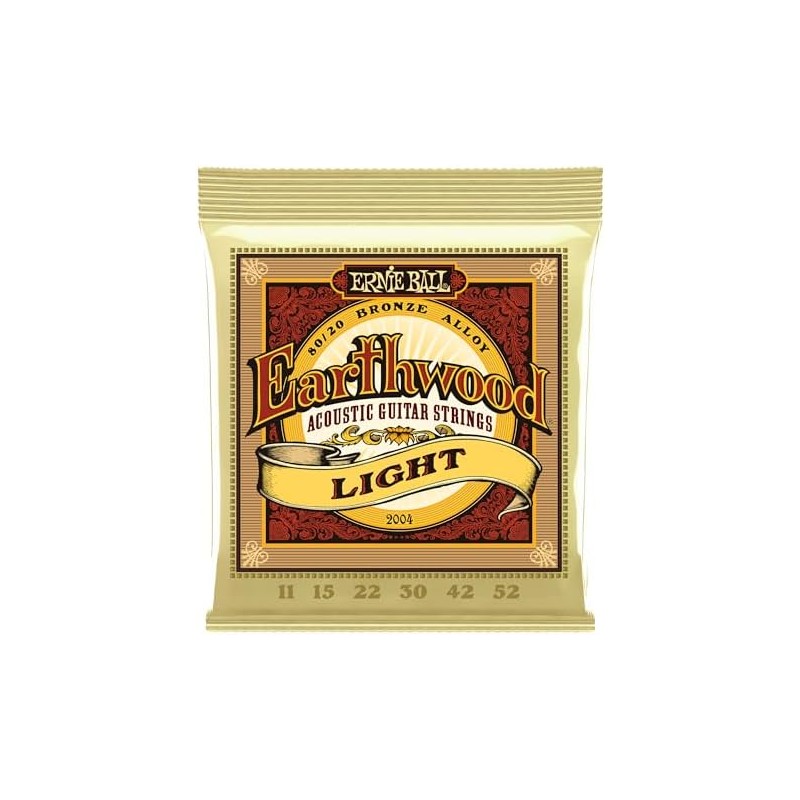 Ernie Ball Earthwood Light - Cuerdas para guitarra acústica, bronce
