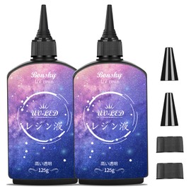 Bonsky UV Resin Liquid, 8.8 oz (250 g), Resin Liquid, UV/LED Compatible Resin Liquid, Large Capacity, High Transparent, Hard Type Molding, UV Resin Liquid, DIY Handmade Decoration, Rapid Cure, Hypoallergenic