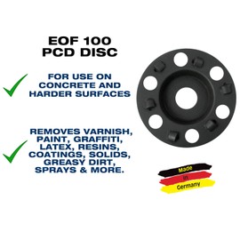 C.S. Unitec PCD Milling Disc (37125000) for EOF 100 Electric Paint Stripper - for Concrete/Hard Material, More - PCD Disc Removes: Dry Paint, Varnish, Latex, More - Made in Germany (1 Disc)