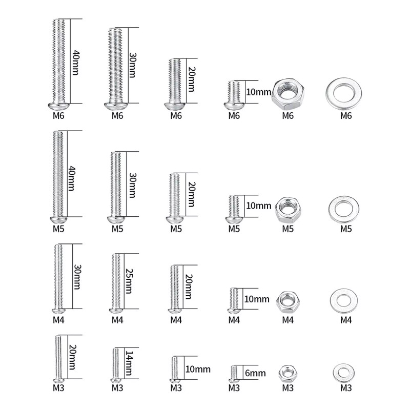 generic Kit Surtido De 1112 Piezas De Tornillos, Pernos Y