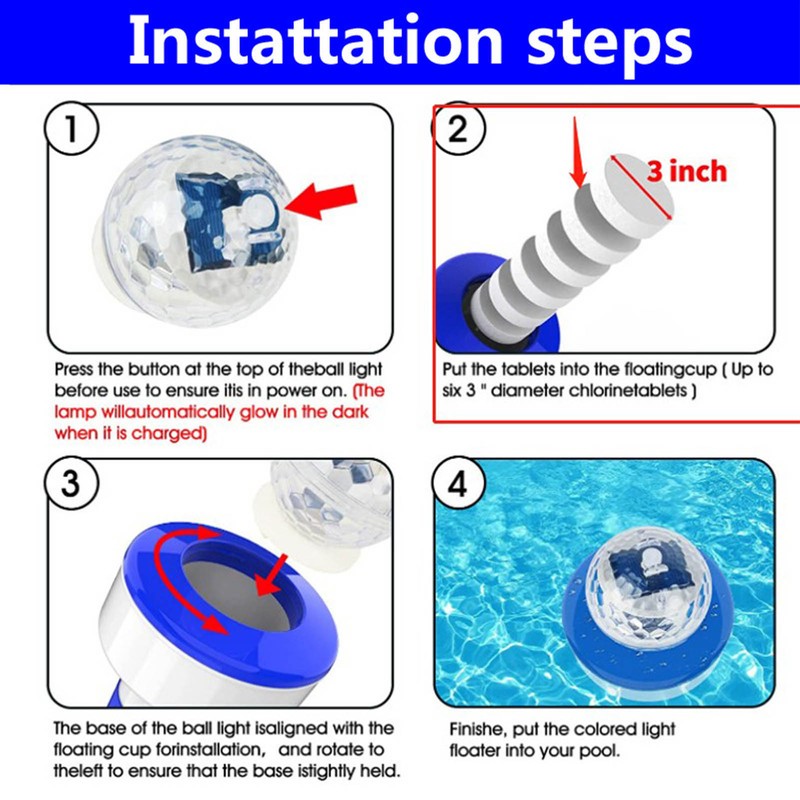 Floating Mini Chemical Dispenser Adjustable Plastic 600 Mah Floating Chlorine