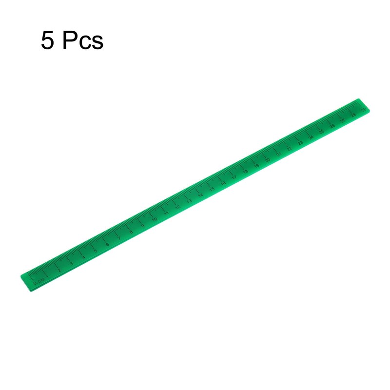 sourcing map 5pcs Whiteboard Magnetic Ruler 29cm Metric Blackboard Straight