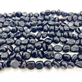Natural Black Onyx Nuggets 16in. Strands Approx. 10mm