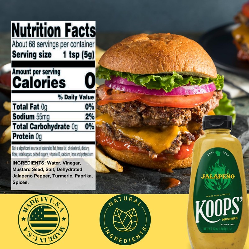 Koops' Sweet & Heat Mustard Variety Pack – Jalapeno, Arizona
