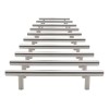 HERRAJES Jaladera En Barra Moderna Paq De 12 Acero Inox 25.6/ 40 Cm