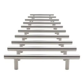 HERRAJES Jaladera En Barra Moderna Paq De 12 Acero Inox 25.6/ 40 Cm