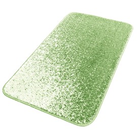 Lashuma Ibisco Bathroom Mat Green Light 50 x 80 cm Shower Mat with Flower Design