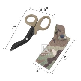KRYDEX Medic Hand Pouch & Shears Tactical Shear Scissors Sheath MOLLE Webbing - MC