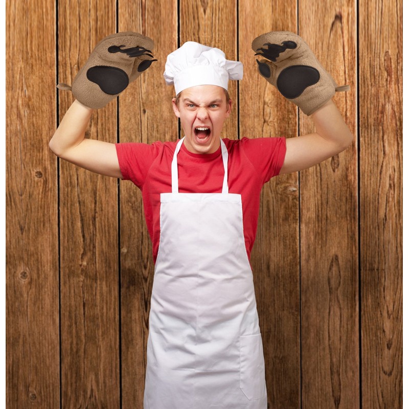 Genuine Fred Bear Hands Oven Mitts – Heat-Resistant Silicone and