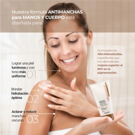 Crema Despigmentante Corporal Aclaradora Axilas, Ingles y Manos Meladermic 150g Todo Tipo de Piel Ácido Glicólico y Humectante