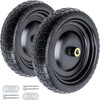ASDFGHT 13" Flat Free Wheels for Gorilla Cart, Wheelbarrow, Garden