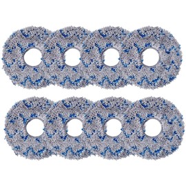 Pack of 8 Replacement Wipes Compatible with Ecovacs Deebot T30 OMNI/T20 OMNI/X1 Turbo/X1 OMNI / X1 E OMNI / T10/ T10 Plus/ X2 OMNI/ X2 Combo Mop Mop Pads, Reusable and Washable
