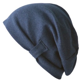 CHARM Made in Japan 100% Organic Cotton Stretch Medical Hat (One Size Fits All / 5 Colors Available), Large Size, Autumn and Winter, navy