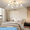 Biewalk Modern Chandelier Ceiling Light Fixture, 6-Light Sputnik Dining Chandeliers