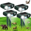 2026 Solar Animal Repellent Outdoor: 4Pack Ultrasonic Deer Repellent Devices