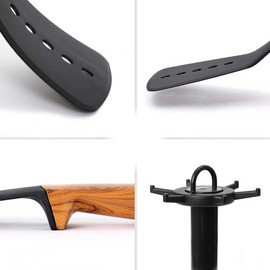 Cooking Spoon Set of 7 Food-Safe Spoons Spatula Ladle Heat Resistant Non-Stick Home Accessories Non-Stick (Wood Look)