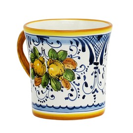 LIMONCINI: Flared Mug - Handpainted in Italy. Shipped from the USA with Certificate of Authenticity.