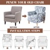 Printed Furniture Protector Stretch Single Sofa Slipcover Washable Soft Club