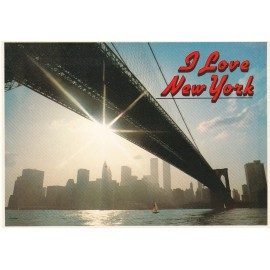 Nestor's Map & Guide Greetings from New York City, I Love New York --POSTCARD