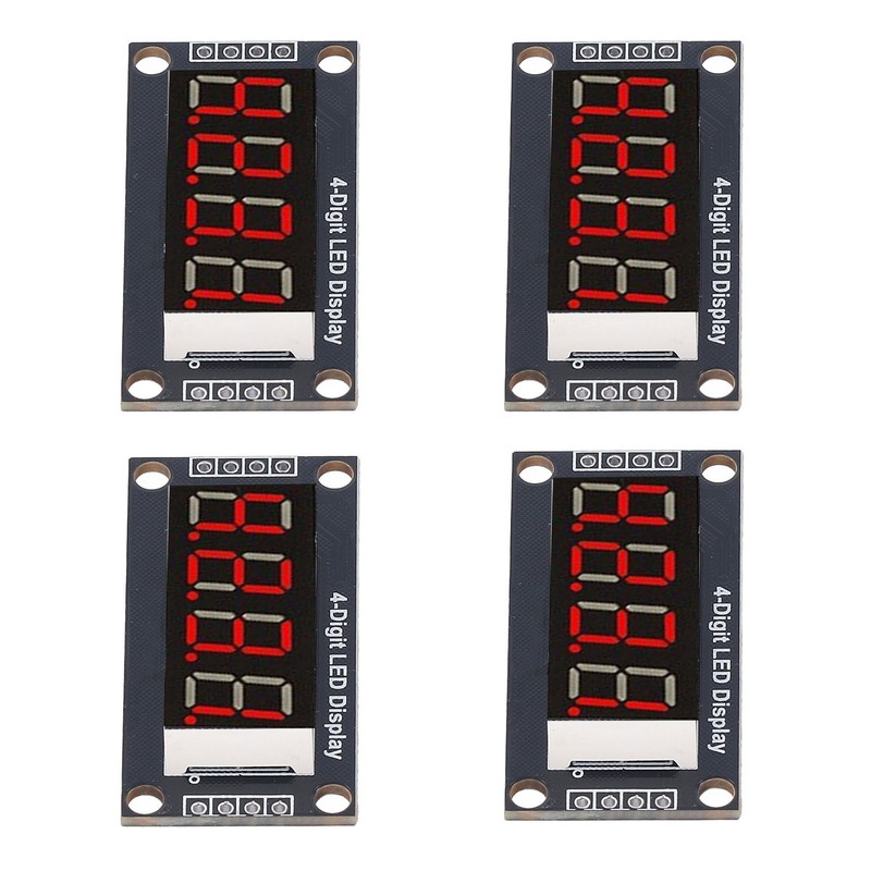 4 Sets Digital Tube Display Module LED 4 Digit 7