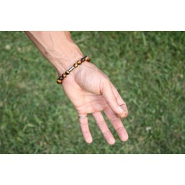 Auras by Osiris Gemstone Beaded Healing Crystal Yellow Tiger Eye Mens Bracelet for Protection Motivation Fashion Accessory Bracelet For Women Feng Shui Energy Jewelry