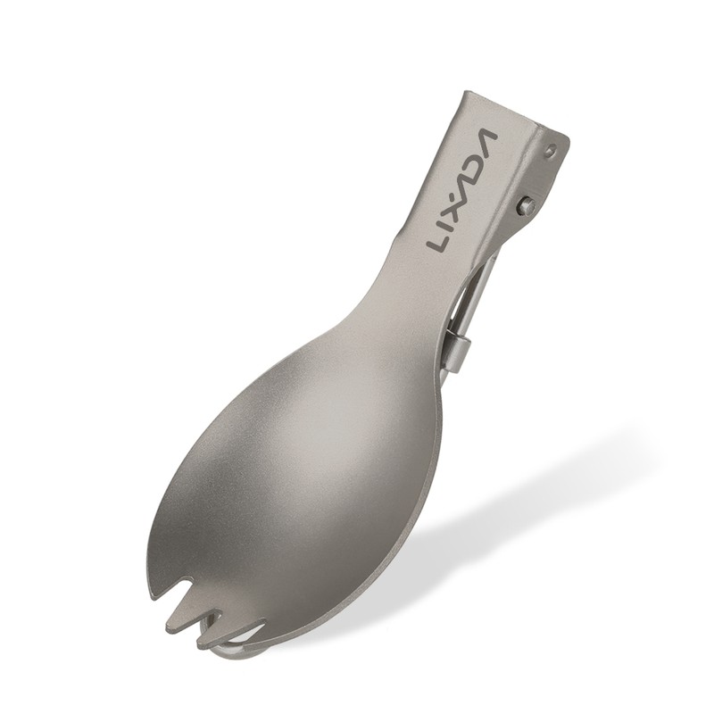 Ti Folding Spork Lightweight Outdoor Dinner Spork Flatware for Travel