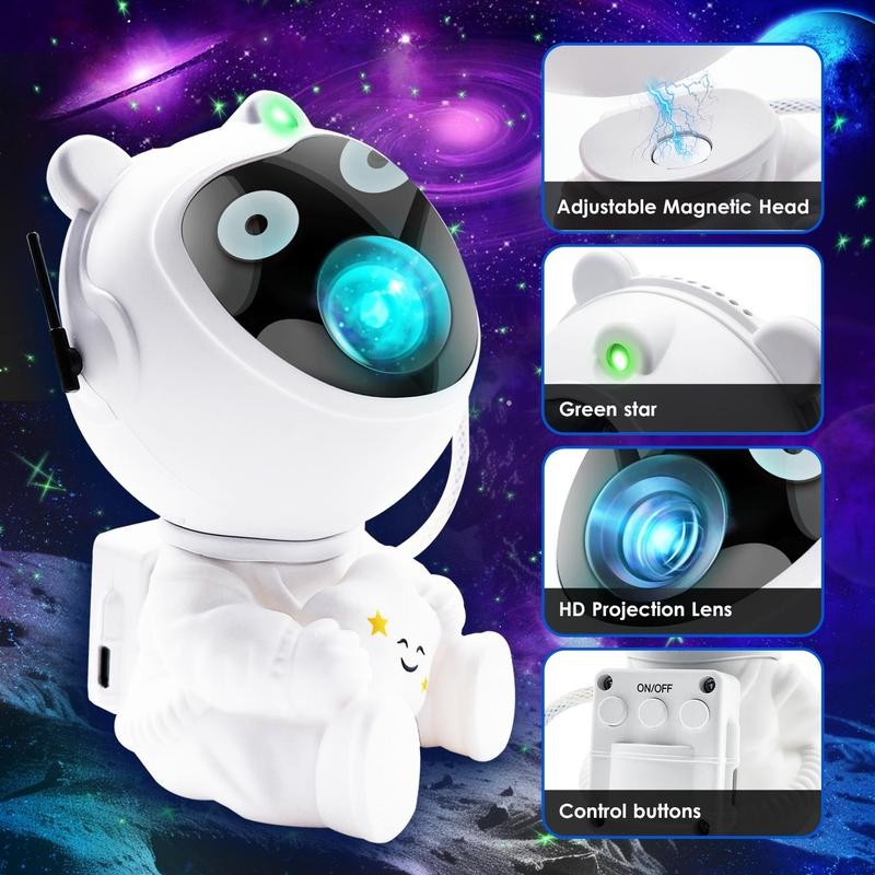 WEDEESUN Astronaut Galaxy Projector Star Projector with Timer and Remote