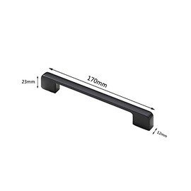 Zinc Alloy Matt Black Handle Cabinet Door Handles and Pulls Cupboard Wardrobe Kitchen Drawer Knobs(Hole Centers 160mm)