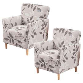 HAOYONG Banquet Armchair Slipcover Stretch Chair Covers 1-Piece Armchair Sofa Covers Soft Arm Chair Cover Removable Washable Single Couch Covers Furniture Protector for Living Room - Set of 2