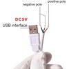 Junfamilee 1Pc White DC5V USB LED Dimmer Cable -Extension with