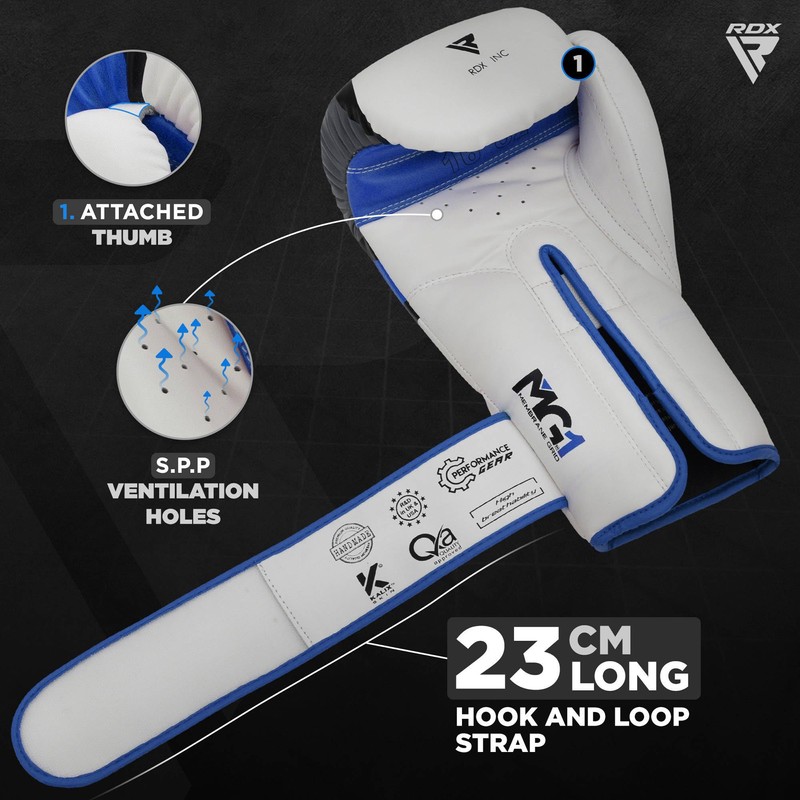 RDX Maya Leather Boxing Gloves Punch Bag Sparring Training Muay