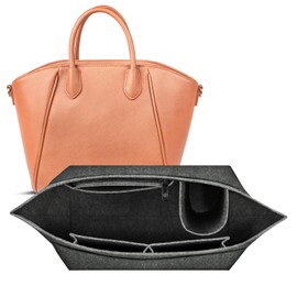 MOSTFUN Bag Organiser for Longchamp, Felt Handbags Organiser with Multiple Pockets, Large Capacity Bag Insert Organiser, Bag Organiser for Longchamp Carry Bag (Dark Grey, M)