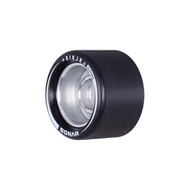 Riedell Sonar Wheels - Ninja - Speed Roller Skate Wheels - 4 Pack of 62mm x 43mm 94A Wheels | Black