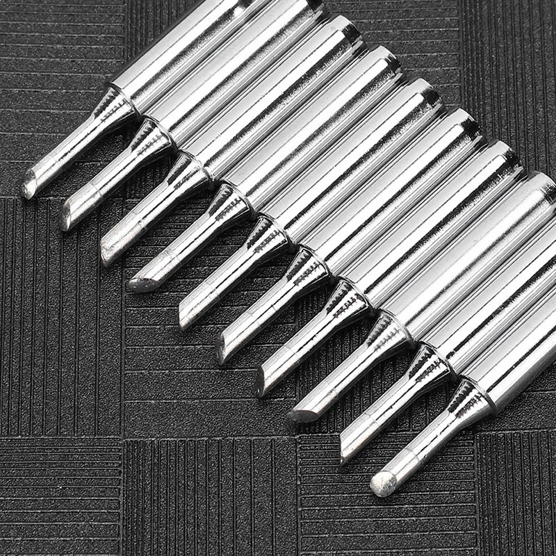 10Pcs Solder Iron Tip Brass Internal Heating Lead Free Soldering