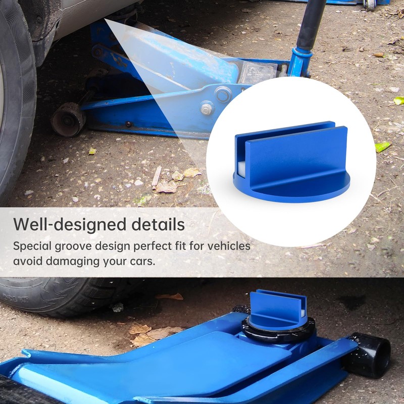 ePathChina 2Pcs Universal Aluminum Grooved Magnetic Jack Pad, Welded Frame