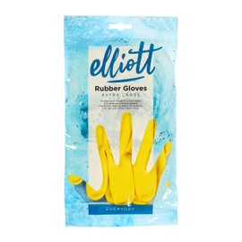 Elliott Household Cleaning Gloves, Latex Washing Up Gloves with extra long cuff and soft breathable lining, Long Lasting Quality in a Extra large size