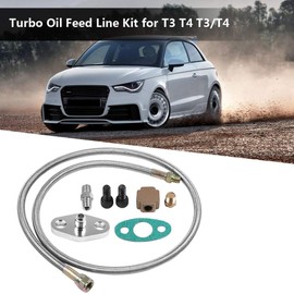 Suuonee Turbo Oil Line,Turbo Oil Feed Line Kit Supply Complete Kit for T3/T4