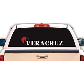 Veracruz Mexico Stickers para Trocas Calcomanias para Autos Estilo Ranchero con Caballo Western Decal Mexican Stickers for Trucks and Cars (6" x 28.5")