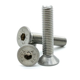 Hippo Hardware M6 (6mm X 70mm) Socket Countersunk Screws Allen Key Hexagon Bolts A2 Stainless Steel (Pack of 10)