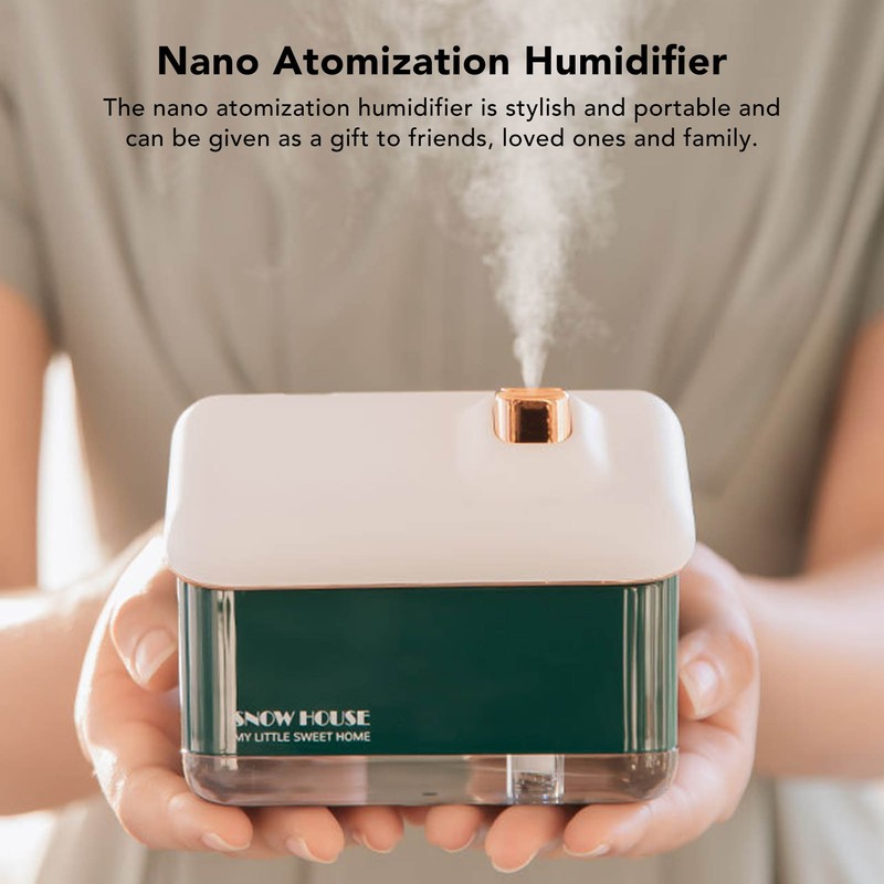 Snow House Mini Humidifier USB Nano Atomization Humidifier with Night