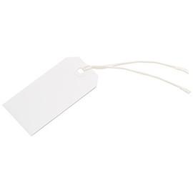 Merit White Strung Tag 96x48mm (Pack 75)