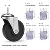 Caster Wheels for Organization & Storage Shelving, Set of 4,