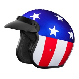 Daytona Helmets 3/4 Shell Open Face Motorcycle Helmet - DOT Approved, Lightweight & Comfortable, Vintage Design for Scooter, Cruiser & Street Bikes - Adjustable Fit, Enhanced Ventilation & Clear Visor