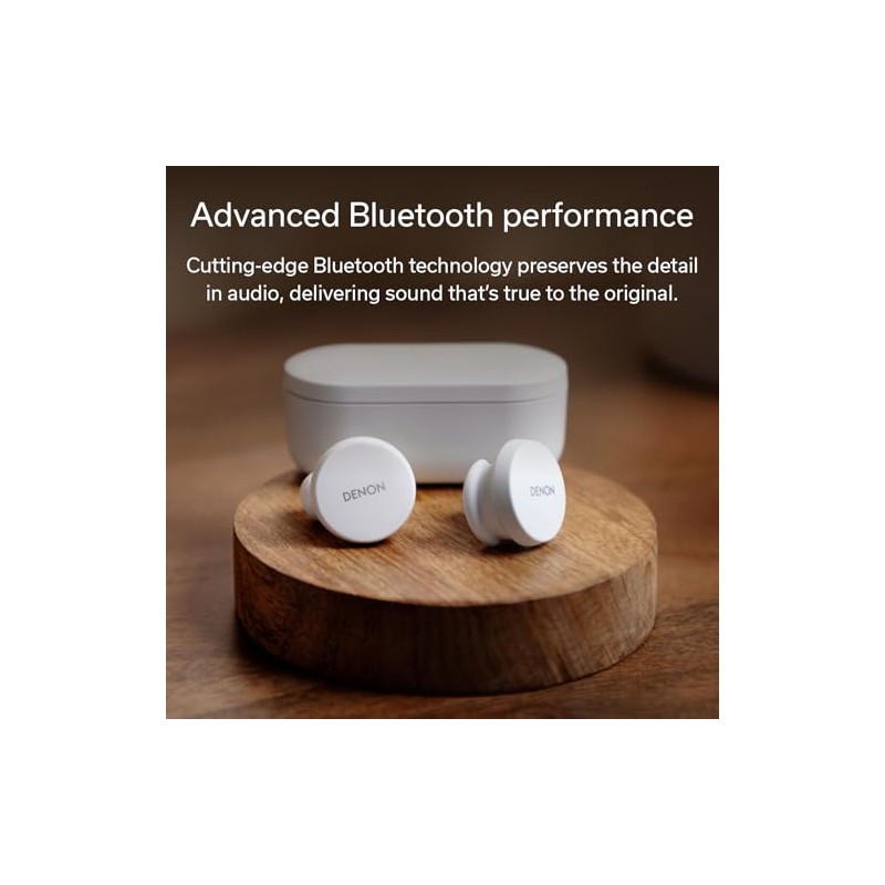Denon Audífonos inalámbricos PERL, con tecnología de adaptación Personalizada al