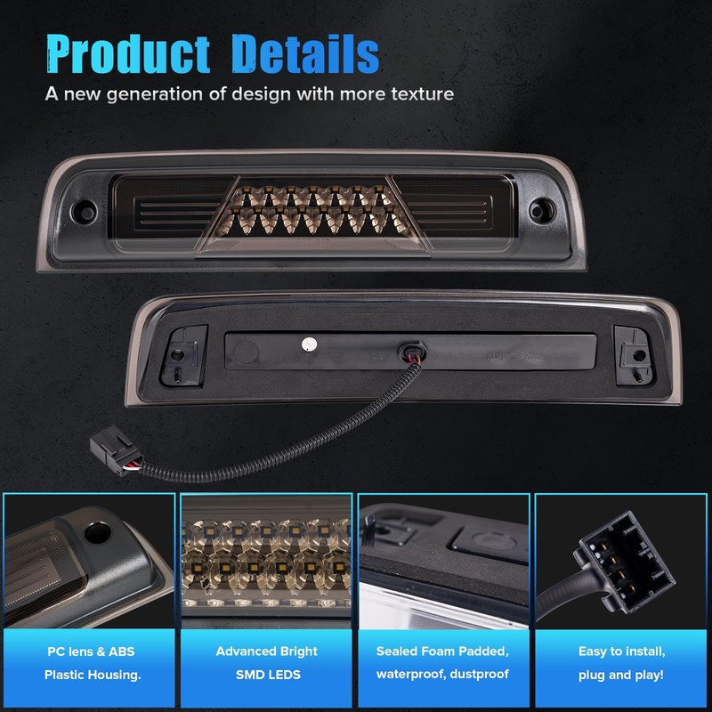 LUDARM LED 3rd Brake Light Compatible with Ram 1500 2500