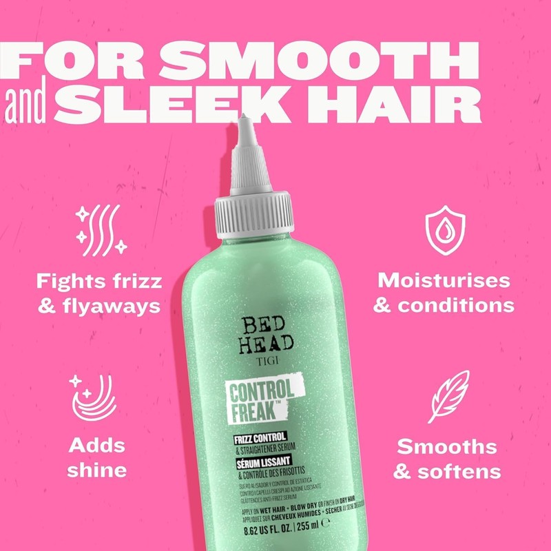 TIGI Bed Head Control Freak Serum, Frizz Control and Straightener,