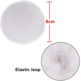 BQTQ Pack of 26 Fur Pompoms for Hats, Faux Fur Pompoms, Rabbit Fur Pompoms for Hats, Bag, Pendants, Crafts