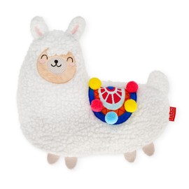 Legami - Warm Cuddles Thermal Cushion Made of Linen, Dried Lavender Flowers, Polyester and Cotton, Giving You Relax, Llama Motif, 29 x 26.5 cm, White