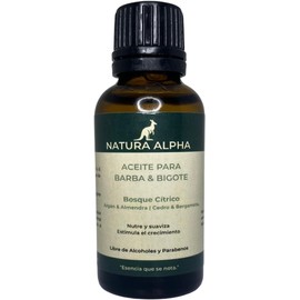 Aceite para Barba Argán, Almendra & Cedro - Natura Alpha 30 ml