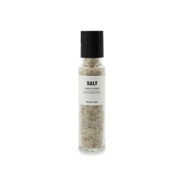 Nicolas Vahe Sea Salt with Thyme and Garlic, Ceramic Salt & Herb Mill, Danish Design with French Twist